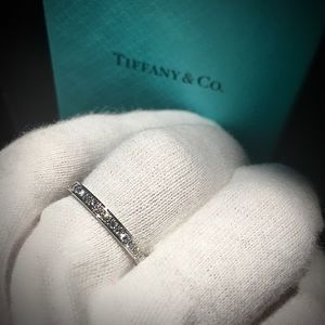 💯 AUTH Tiffany&Co platinum diamond ring